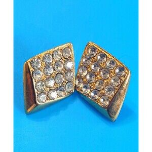 Signed rhinestone earrings marked SC